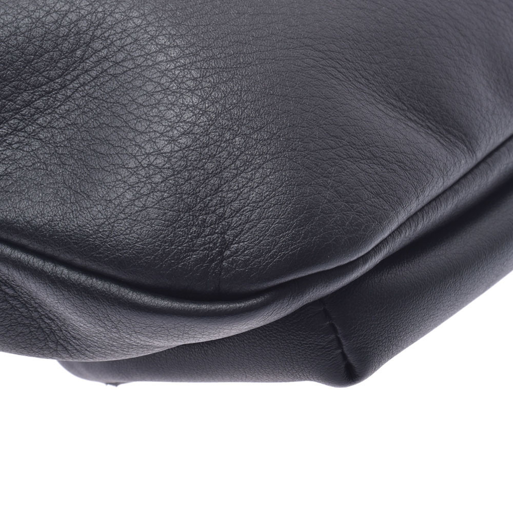 BALENCIAGA Logo Belt Bag Body Crossbody Black White Leather Waist - Picture 4 of 11